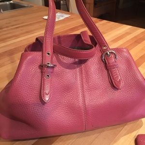 Cole Haan mauve leather handbag